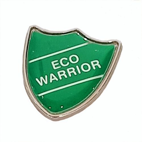 ECO WARRIOR shield badge